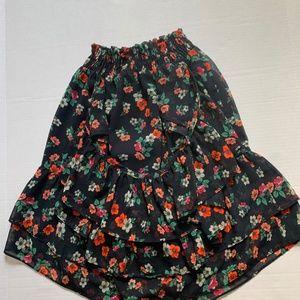 MAJE  Floral Print Chiffon Mini Skirt In Imprime